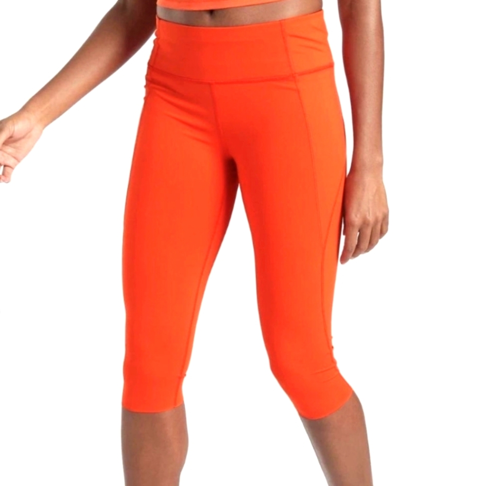 Athleta Orange Capri Leggings